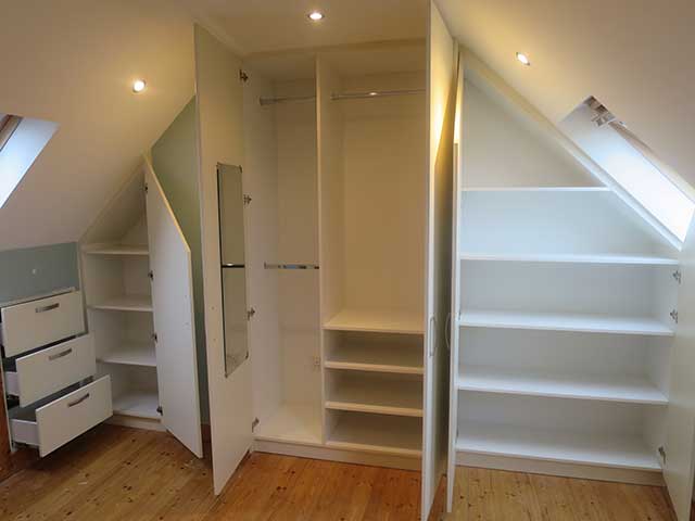 Interior of attic Wardrobe